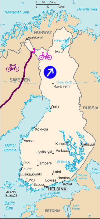 Finlande (nord)  /  Finnlando (nordo)